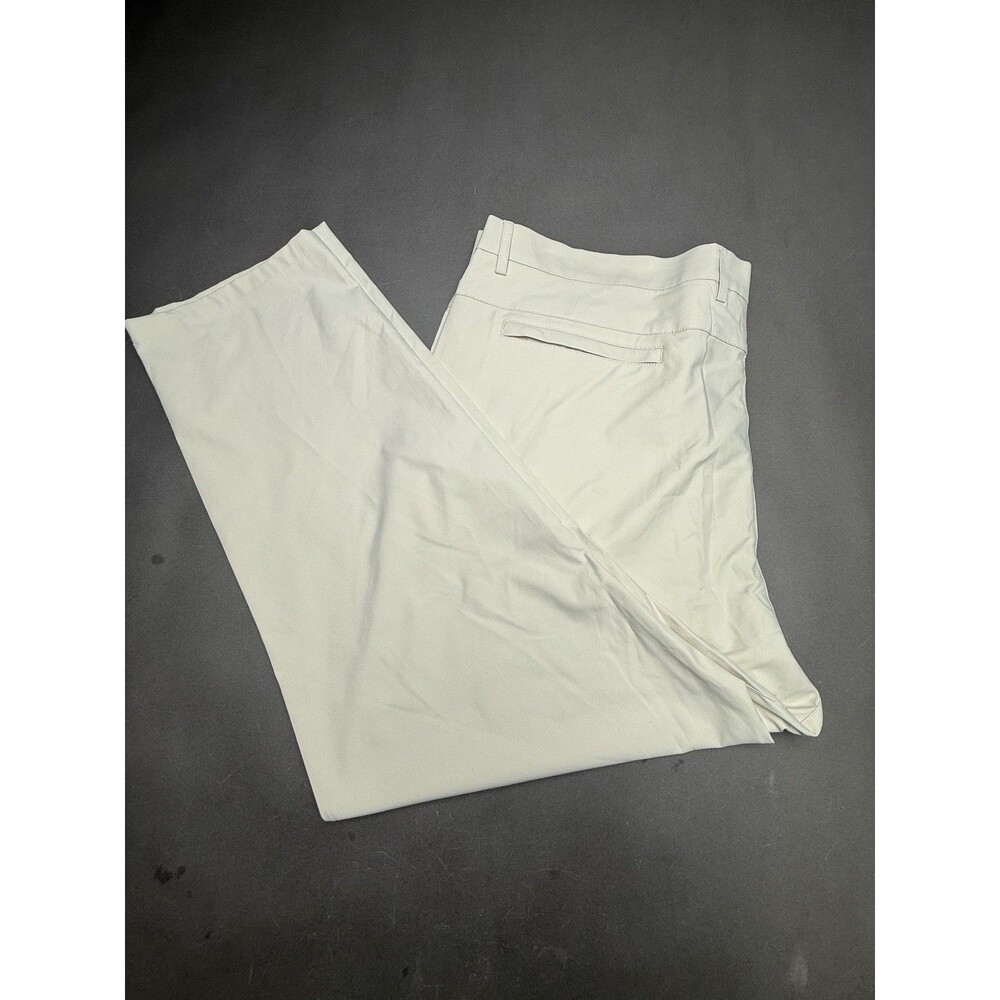 Marcus Pierce Birch Performance Pants Mens 42x32 Cream Off White Golf Chino